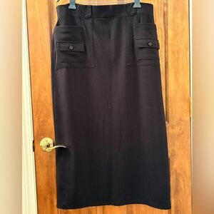 Elegant Cato Black Midi Skirt